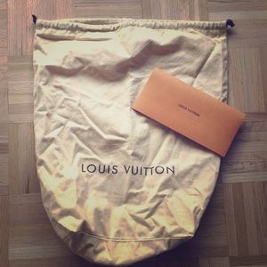 Louis Vuitton dust bag and envelope